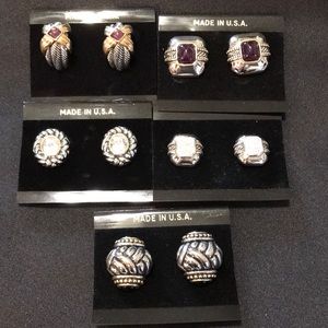 New 5 pairs TJ clip-on earrings